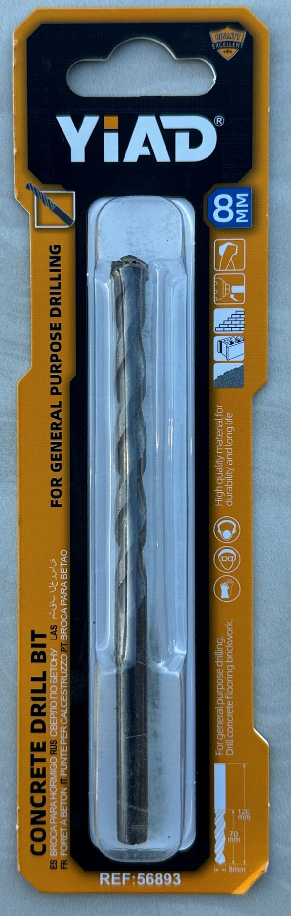 Concrete Drill Bit 8mm